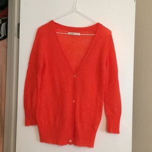 lightweight orange old navy cardigan